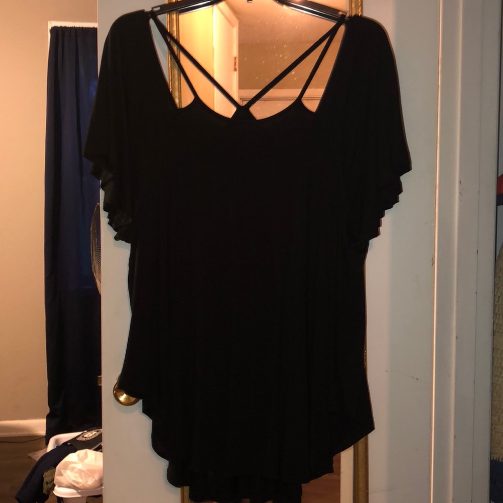 Black Cut Out tee